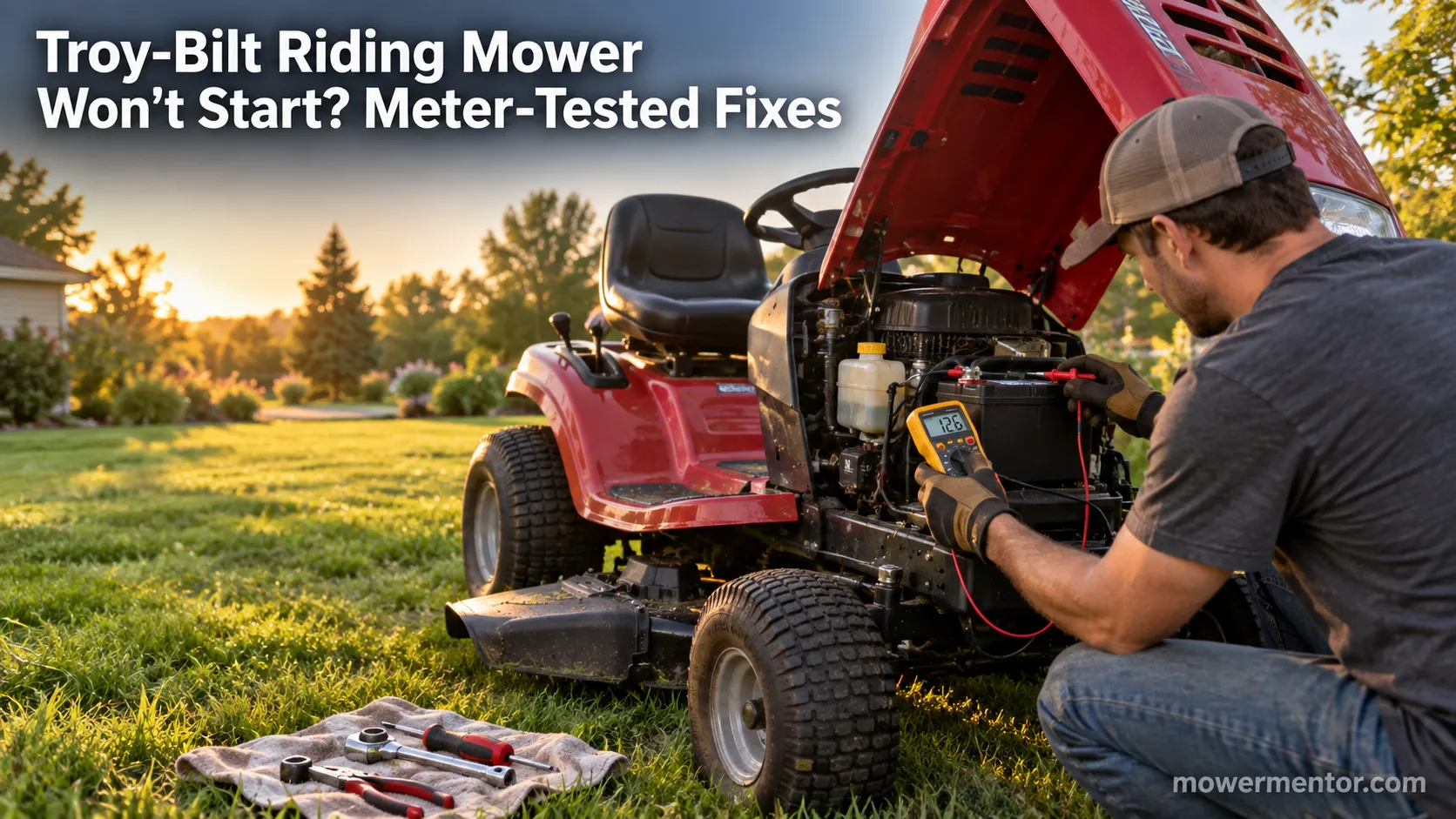 Multimeter Test Source Troy-Bilt Riding Mower Won't Start? Meter-Tested Fixes
